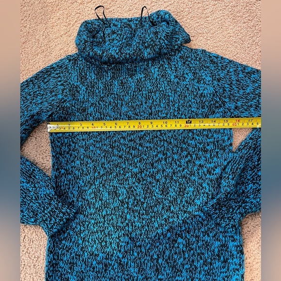 Womens JESSICA bluegreen turtleneck cable knit sweater - Picture 6 of 9